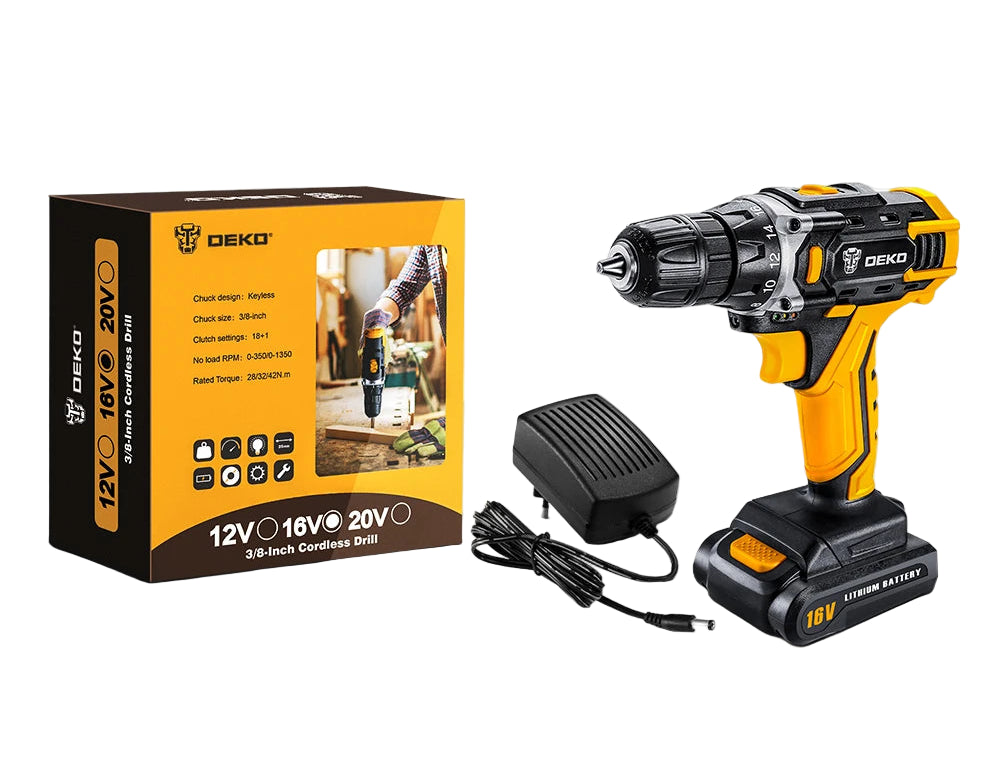 DEKO Perceuse Visseuse Sans Fil 12V-20V - Couple 42 Nm - Mandrin 10 mm - Manuzen