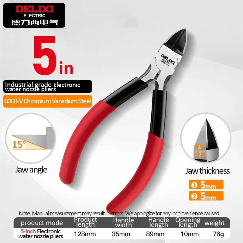 Delixi Pince Coupante Diagonale Pro Coupe Nette Métal Câble Plastique Bois - Manuzen