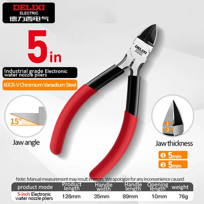 Delixi Pince Coupante Diagonale Pro Coupe Nette Métal Câble Plastique Bois - Manuzen