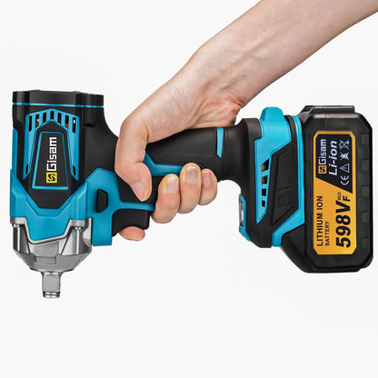 GISAM Clé À Chocs Sans Balais 1200 Nm Couple Élevé Carré 1 2 Compatible Makita 18 V