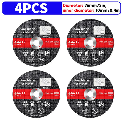 Lame de Scie Électrique 76mm pour Métal Disque de Coupe Rotatif 4PCS Espagne