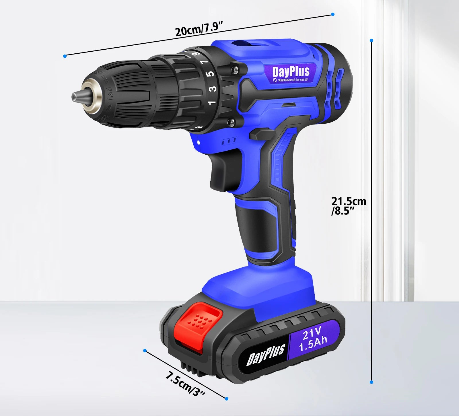 DayPlus Perceuse Sans Fil 21V Puissante, 2 Vitesses, 25 Positions de Couple 1400 rpm 1500mah 2 vitesses 21v 2500w _Hi_chtgptapp_optimised_this_description-generator _Hi_chtgptapp_optimised_this_seo-meta-description _Hi_chtgptapp_optimised_this_seo-meta-title _Hi_chtgptapp_optimised_this_tags-generator _Hi_chtgptapp_optimised_this_title-generator batterie lithium couple 45nm forets 10mm mandrin 10mm moteur brossé perceuse visseuse perçage bois perçage métal sans fil vissage vitesse variable