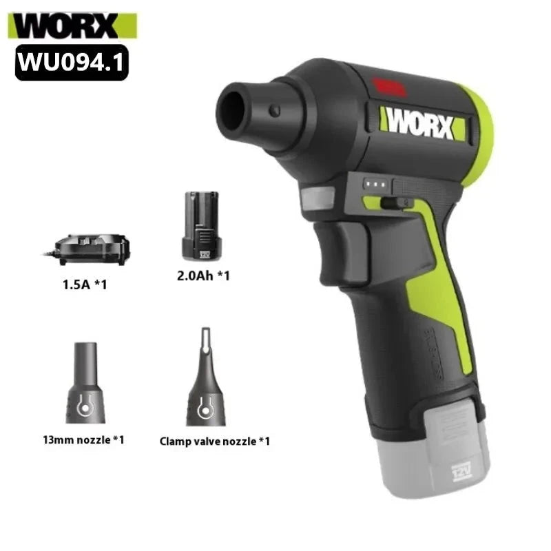 Worx WU094 12V Souffleur Brushless - Nettoyage Rapide - Antistatique ESD WU094 Batterie & chargeur