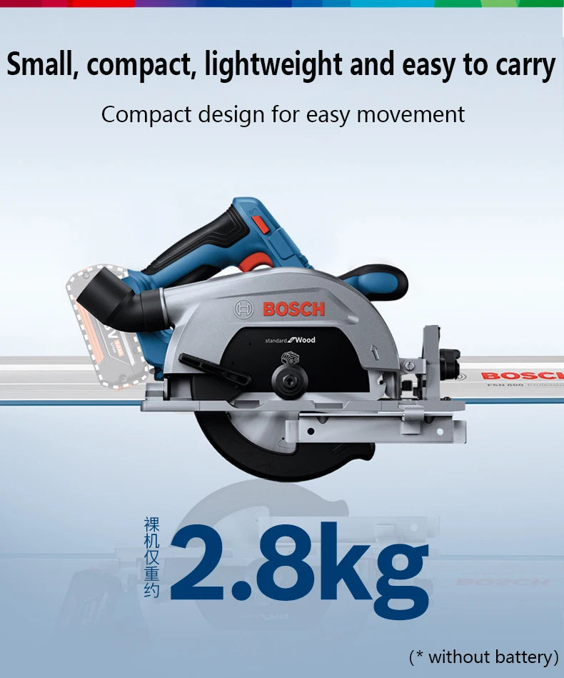 Bosch GKS 185-LI Scie Circulaire Sans Fil Professionnelle, 18V, 165mm - Manuzen