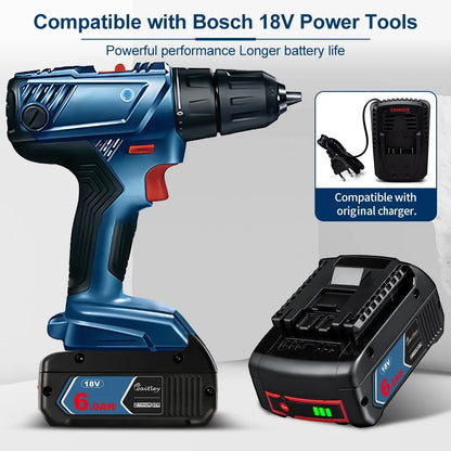 Batterie Waitley 6000mAh 18V Longue Autonomie Pour Bosch BAT609 Outils