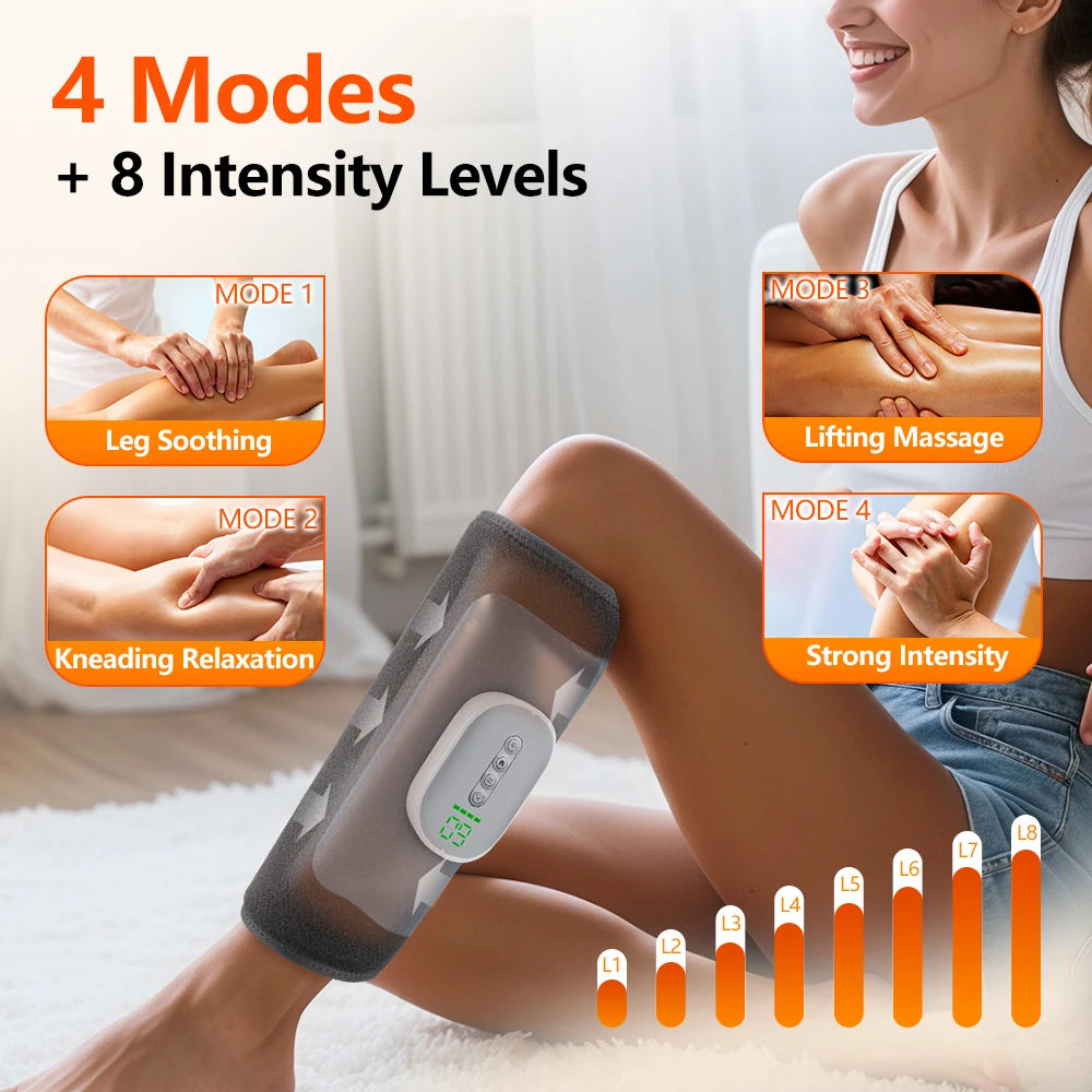 Masseur de mollets sans fil – compression d’air et chaleur