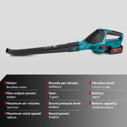 ONEVAN Souffleur Brushless 5500W Déblaiement Rapide Pour Makita 18V 18v 46000rpm 5 vitesses 5500w _Hi_chtgptapp_optimised_this_description-generator _Hi_chtgptapp_optimised_this_seo-meta-description _Hi_chtgptapp_optimised_this_seo-meta-title _Hi_chtgptapp_optimised_this_tags-generator _Hi_chtgptapp_optimised_this_title-generator batterie incluse bricolage brushless debit 16m3 déblaiement haute pression nettoyage pour makita sans fil souffleur vitesse élevée