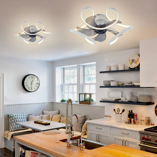Lustre Intelligent Avec Ventilateur De Plafond Et Télécommande