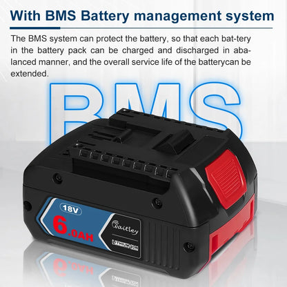 Batterie Waitley 6000mAh 18V Longue Autonomie Pour Bosch BAT609 Outils