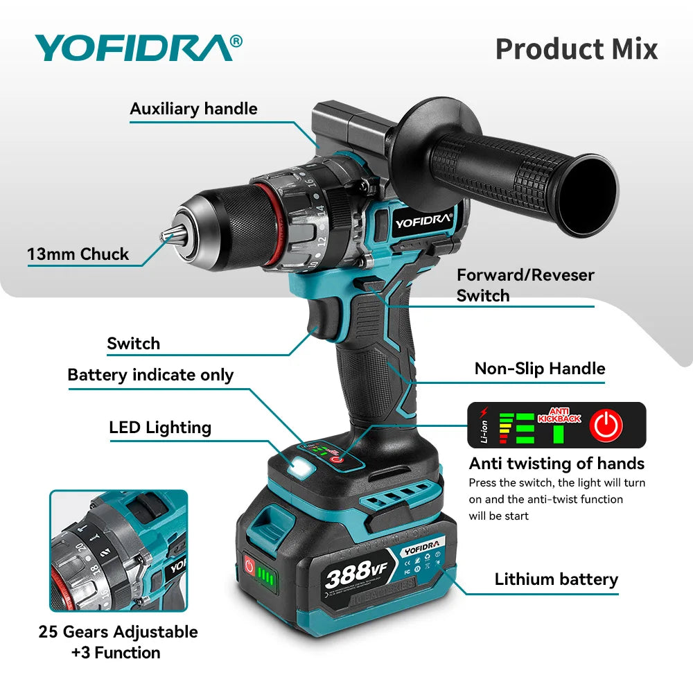 Yofidra Perceuse Visseuse À Percussion 700 Nm Brushless 18V Compatible Makita 13 mm 18v 3000 rpm 700 nm _Hi_chtgptapp_optimised_this_description-generator _Hi_chtgptapp_optimised_this_seo-meta-description _Hi_chtgptapp_optimised_this_seo-meta-title _Hi_chtgptapp_optimised_this_tags-generator _Hi_chtgptapp_optimised_this_title-generator batterie incluse bois bricolage brushless compatible makita couple élevé perceuse visseuse percussion perçage sans fil vissage yofidra