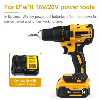 Batterie Waitley 18V Dewalt Liion Autonomie Prolongée BMS Compatibilité 18V 20V