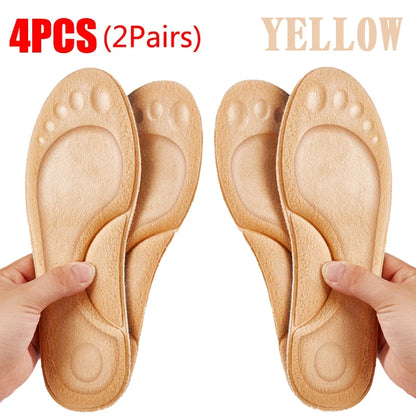 Semelles Orthopédiques 4D WarmFlex 2 paires - Jaunes