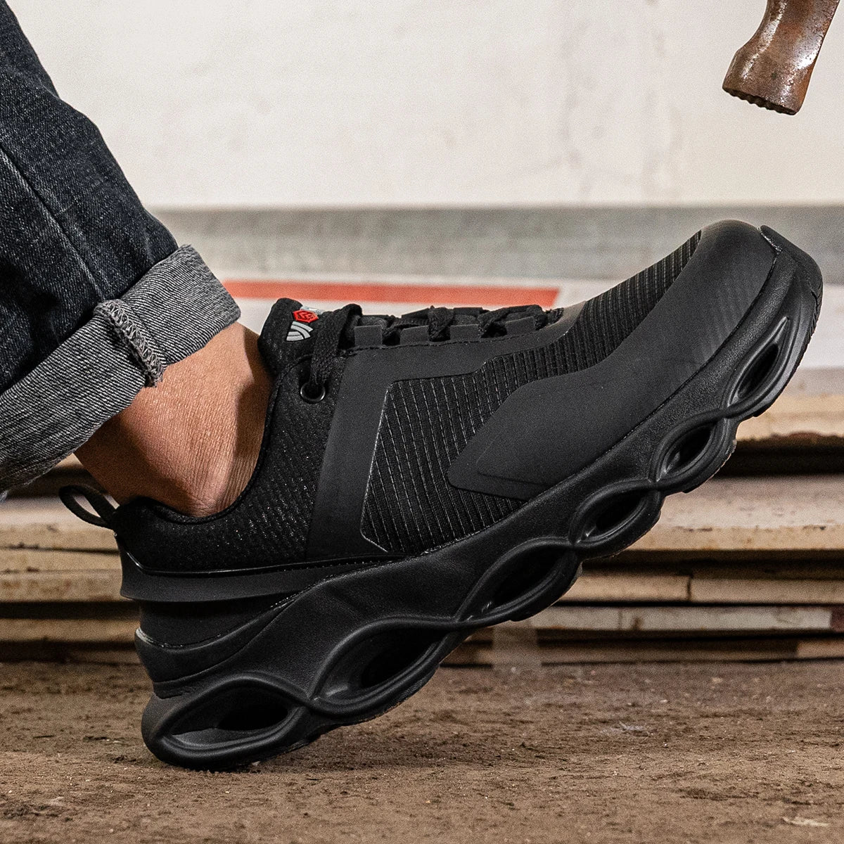 LARNMERN Chaussures De Sécurité Embout Acier Absorption Des Chocs Semelle EVA _Hi_chtgptapp_optimised_this_description-generator _Hi_chtgptapp_optimised_this_seo-meta-description _Hi_chtgptapp_optimised_this_seo-meta-title _Hi_chtgptapp_optimised_this_tags-generator _Hi_chtgptapp_optimised_this_title-generator absorption chocs ajustement standard chantier chaussures sécurité doublure coton embout acier hauteur cheville larnmern maille d'air protection pied semelle eva taille normale tige maille travail