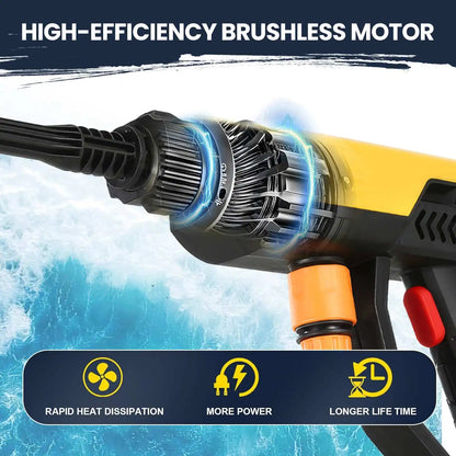 Nettoyeur Haute Pression Sans Fil 18V 70 Bar 500W Pour Voiture