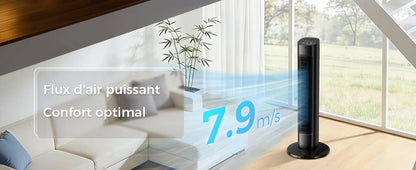 Ventilateur Sans Pales 80 Cm Avec Télécommande Silencieux
