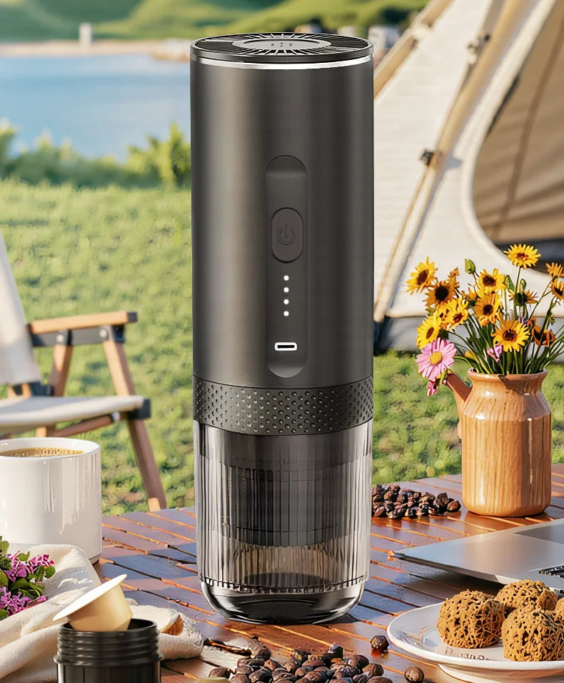 Cafetière expresso portable électrique – capsules et café moulu