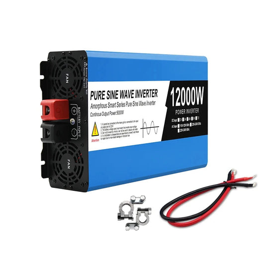 Onduleur À Onde Sinusoïdale Pure Puissant 12V-24V Vers 220V 12000W