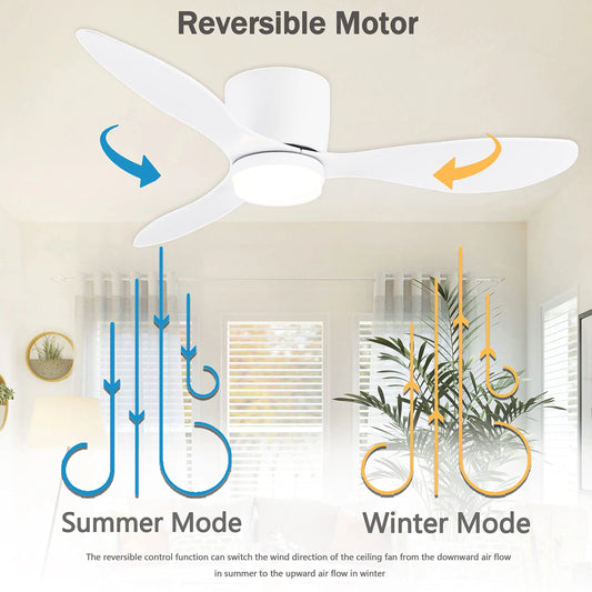 Ventilateur De Plafond IRALAN Avec Lumière Et Moteur DC 6 Vitesses