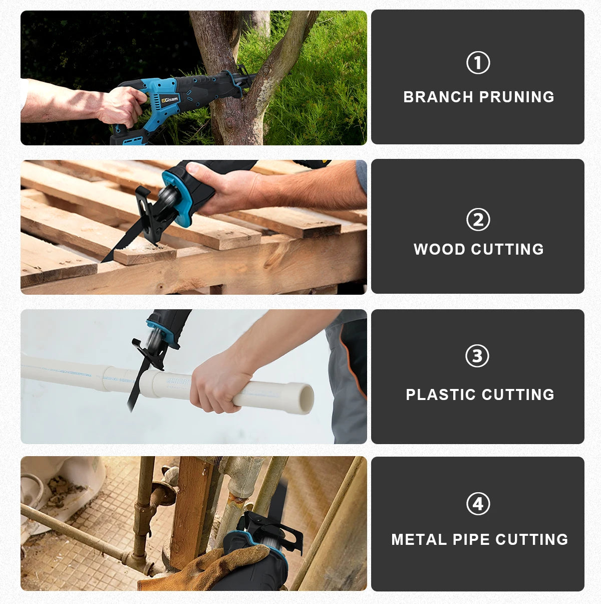 Gisam Scie Sabre 3000W 10000SPM Sans Fil - Coupe Rapide Compatible 18V Makita 10000 spm 18v makita 3000w _Hi_chtgptapp_optimised_this_description-generator _Hi_chtgptapp_optimised_this_seo-meta-description _Hi_chtgptapp_optimised_this_seo-meta-title _Hi_chtgptapp_optimised_this_tags-generator _Hi_chtgptapp_optimised_this_title-generator batterie incluse bois compatible makita coupe bois coupe rapide gisam outil électrique outillage professionnel sans fil scie alternative scie sabre