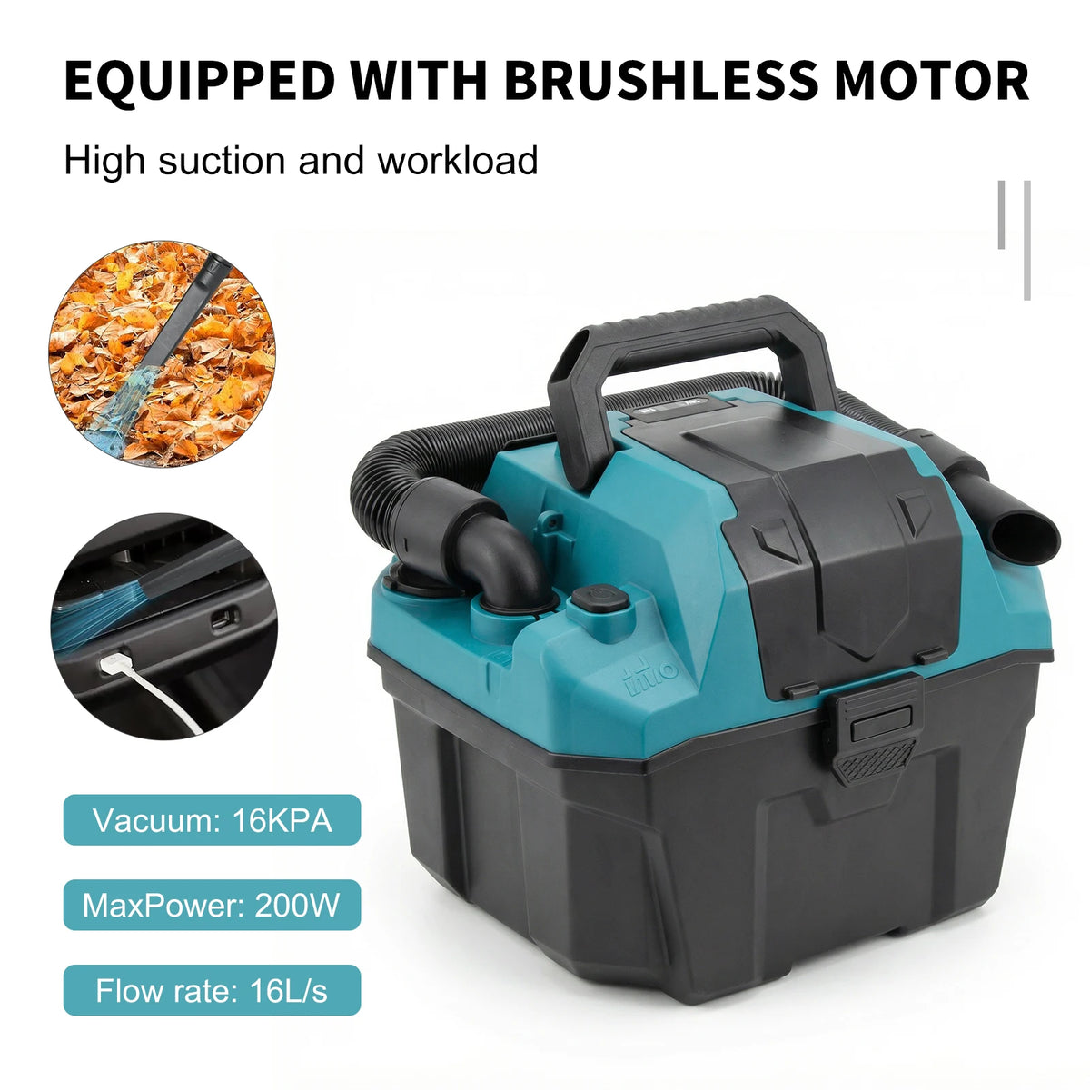 Aspirateur eau et poussière sans fil 18 V – format cuve