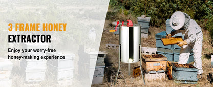 Extracteur Manuel D Apiculture En Acier Inoxydable Efficace Pour Cadres