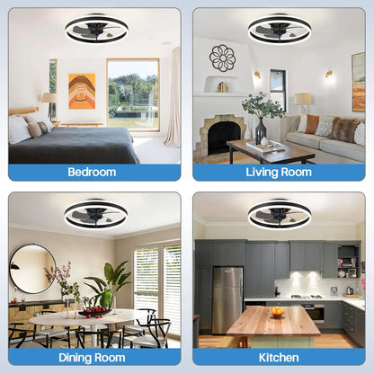 Ventilateur De Plafond Silencieux Télécommande Et LED 6 Vitesses