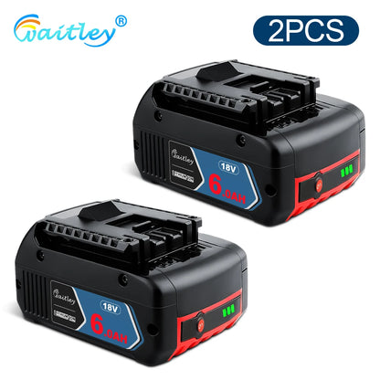 Batterie Waitley 6000mAh 18V Longue Autonomie Pour Bosch BAT609 Outils 2 batteries Pologne