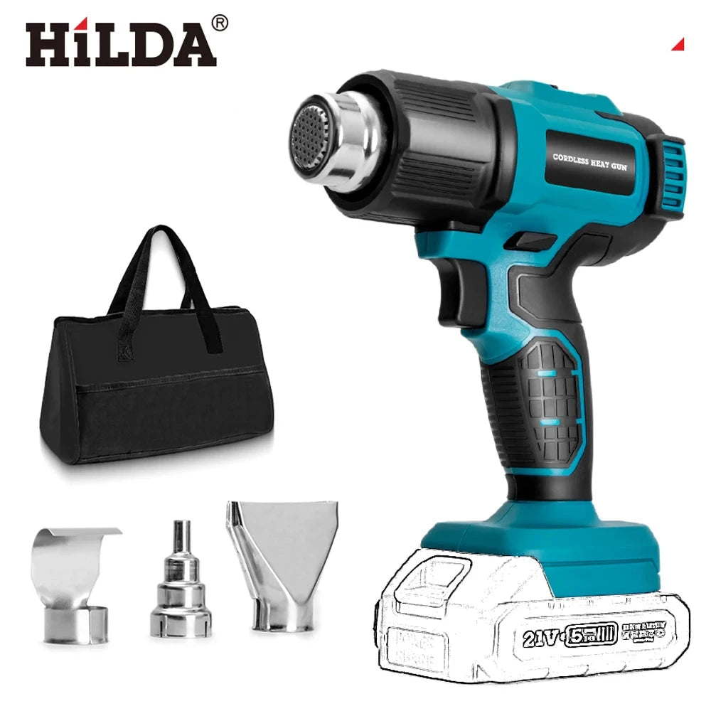 HILDA Pistolet À Air Chaud Sans Fil Chauffe Rapide Compatible Makita Sans batterie AB276