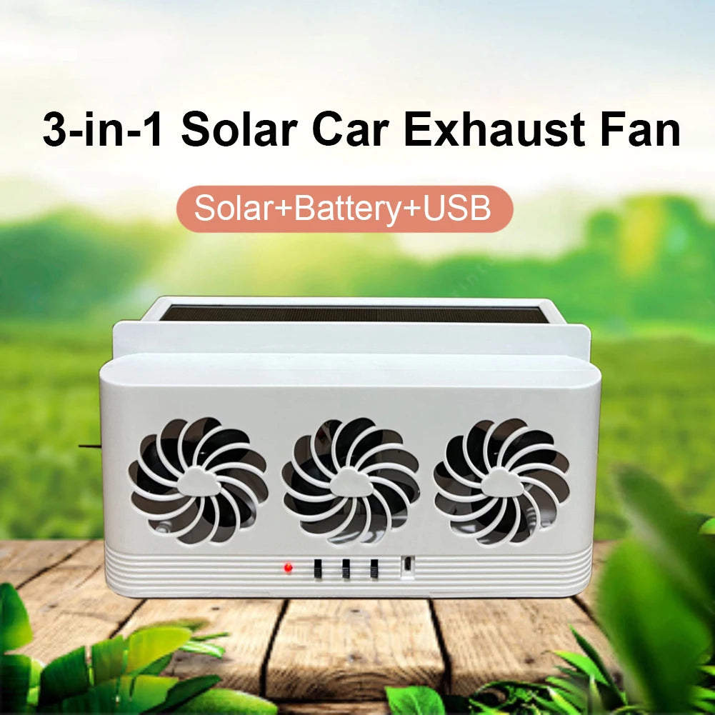 Ventilateur Solaire Pour Voiture Extraction et Ventilation USB