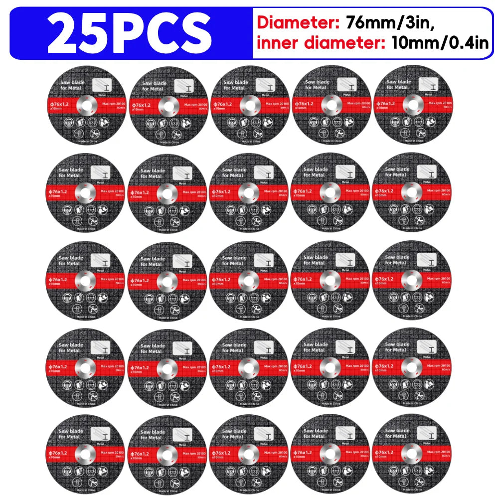 Lame de Scie Électrique 76mm pour Métal Disque de Coupe Rotatif 25PCS Espagne