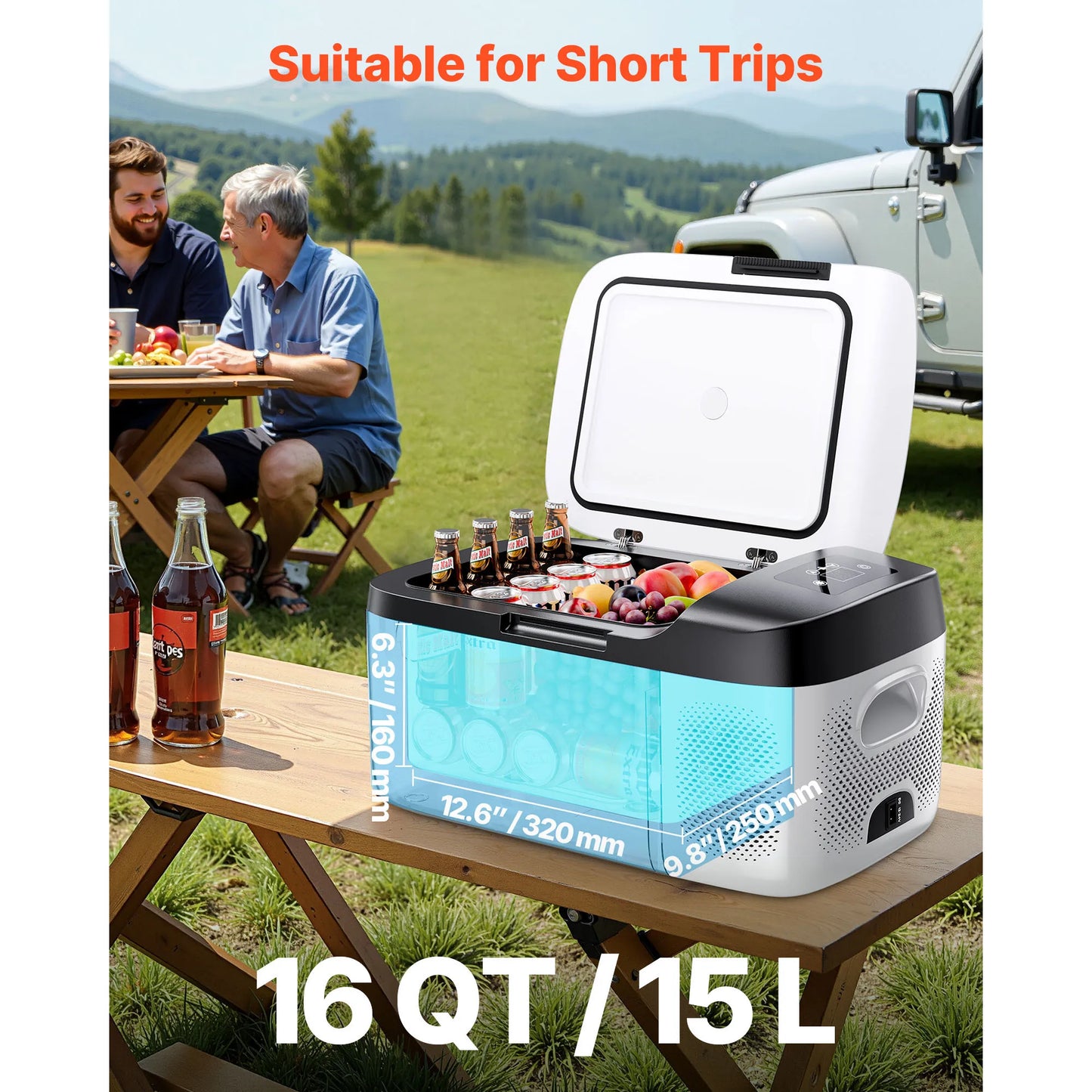 Réfrigérateur Portable 15L SucceBuy 12V Et 24V Avec Contrôle App