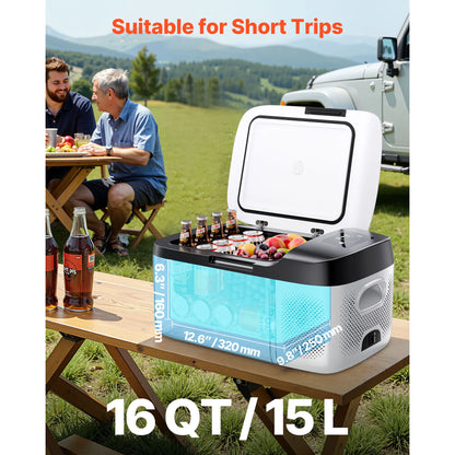 Réfrigérateur Portable 15L SucceBuy 12V Et 24V Avec Contrôle App