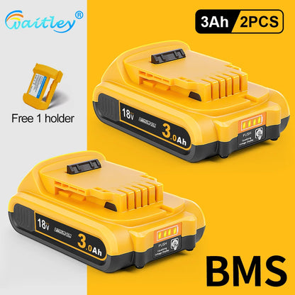 Batterie Waitley 18V Dewalt Liion Autonomie Prolongée BMS Compatibilité 18V 20V 2 batteries 3Ah Pologne