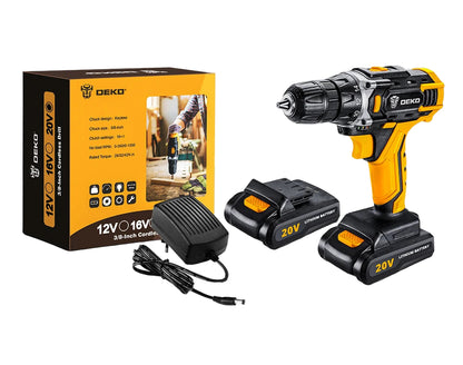 DEKO Perceuse Visseuse Sans Fil 12V-20V - Couple 42 Nm - Mandrin 10 mm - Manuzen