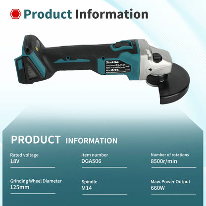 Makita DGA506 18V Meuleuse D'Angle 125 Mm Sans Balais Puissante Coupe Métal LXT 125 mm 18v _Hi_chtgptapp_optimised_this_description-generator _Hi_chtgptapp_optimised_this_seo-meta-description _Hi_chtgptapp_optimised_this_seo-meta-title _Hi_chtgptapp_optimised_this_tags-generator _Hi_chtgptapp_optimised_this_title-generator batterie non incluse compatible lxt coupe métal disque 125 makita meulage meuleuse d'angle métal outillage pro plateforme 18v puissante sans balais tronçonnage électrique
