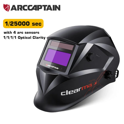 Casque de Soudage Auto Obscurcissant ARCCAPTAIN Solar 4 Capteurs black