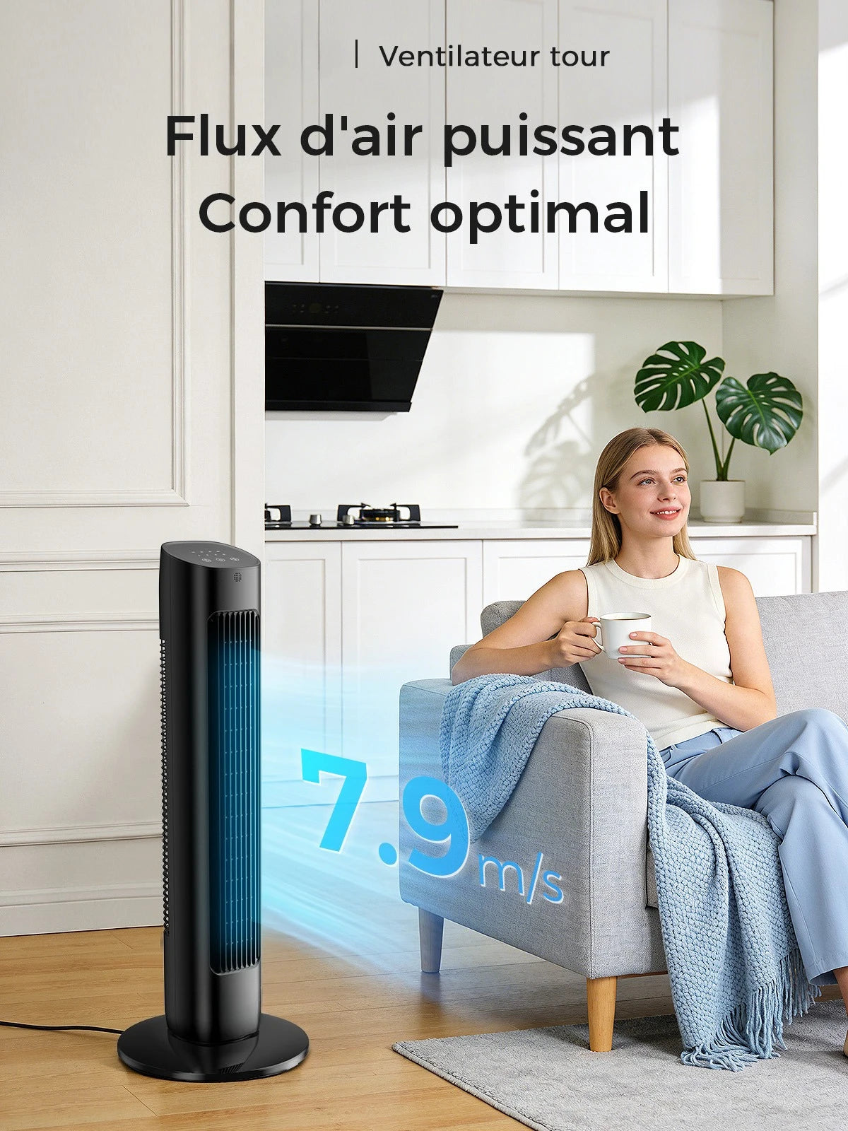 Ventilateur Sans Pales 80 Cm Avec Télécommande Silencieux