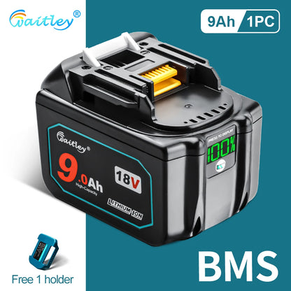 Batterie Waitley 18V Pour Makita Capacité 5/6/9Ah Remplacement Rechargeable 1 PC 9Ah France