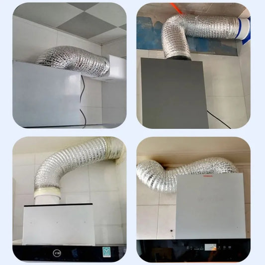 Tuyau de Ventilation en Aluminium Télescopique 80 100 120 150 200 mm
