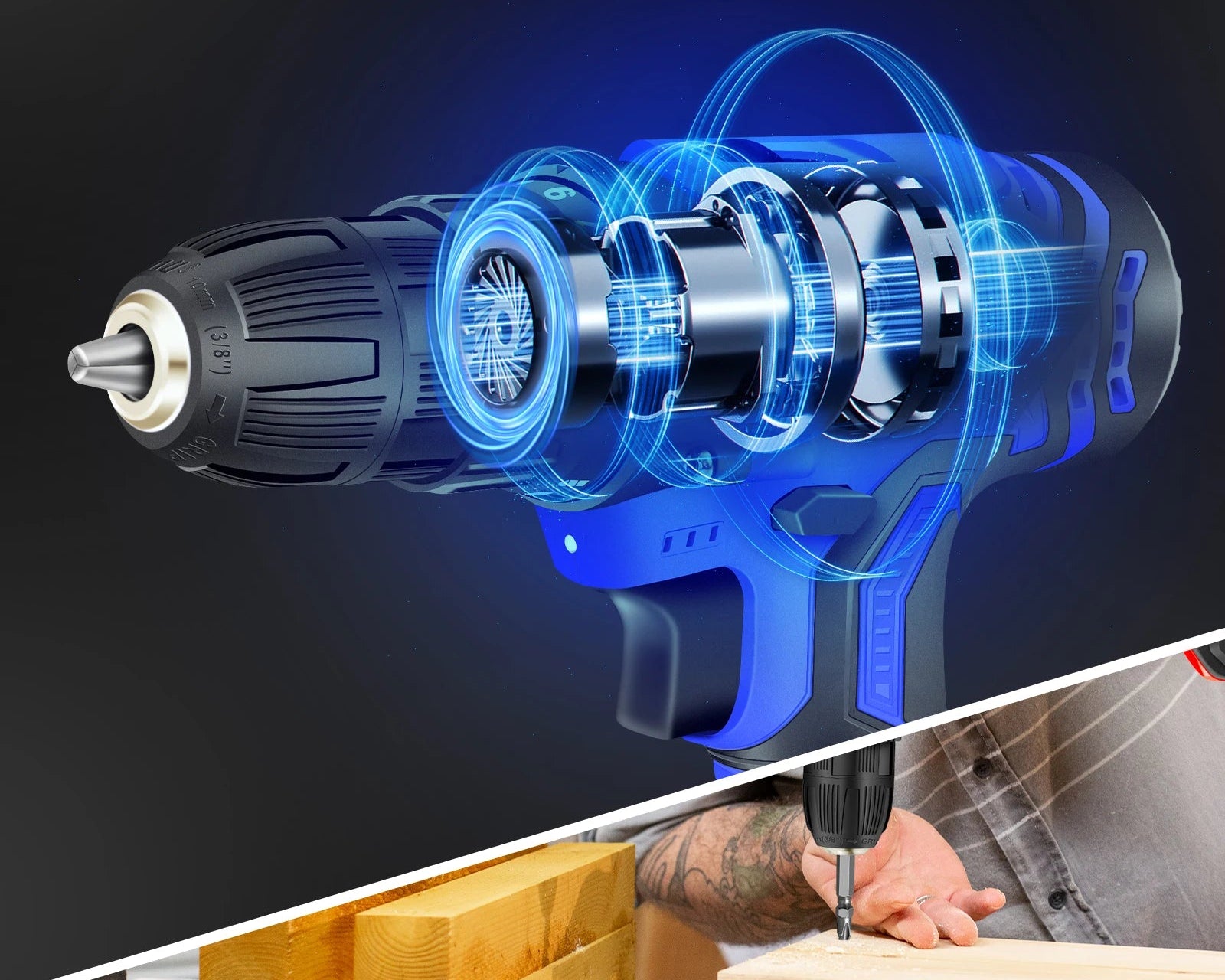 DayPlus Perceuse Sans Fil 21V Puissante, 2 Vitesses, 25 Positions de Couple 1400 rpm 1500mah 2 vitesses 21v 2500w _Hi_chtgptapp_optimised_this_description-generator _Hi_chtgptapp_optimised_this_seo-meta-description _Hi_chtgptapp_optimised_this_seo-meta-title _Hi_chtgptapp_optimised_this_tags-generator _Hi_chtgptapp_optimised_this_title-generator batterie lithium couple 45nm forets 10mm mandrin 10mm moteur brossé perceuse visseuse perçage bois perçage métal sans fil vissage vitesse variable