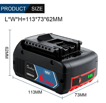 Batterie Waitley 6000mAh 18V Longue Autonomie Pour Bosch BAT609 Outils