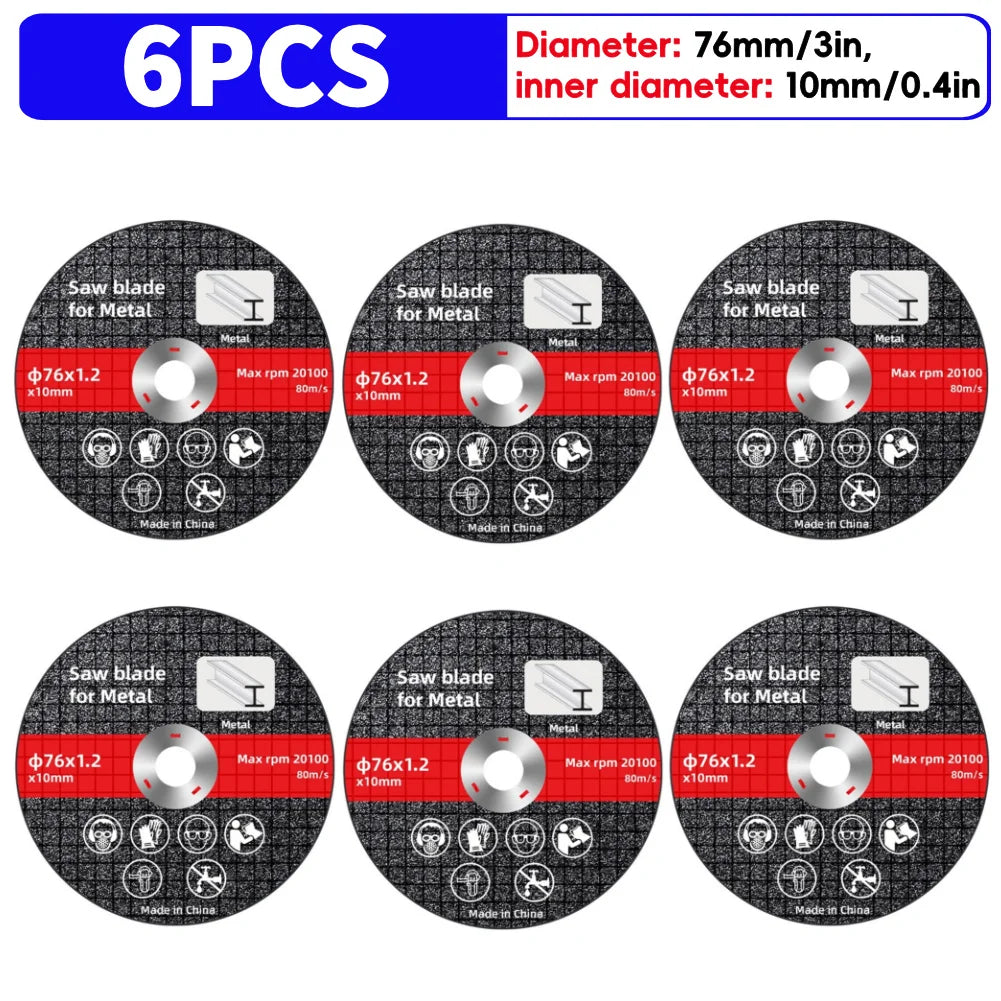 Lame de Scie Électrique 76mm pour Métal Disque de Coupe Rotatif 6PCS Espagne