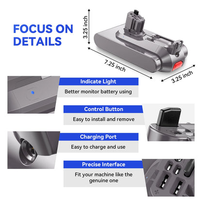 Batterie Dyson V11 25,2V 6000mAh Remplacement Pour Aspirateur