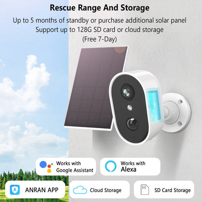 Caméra extérieure sur batterie 3 MP – Wi-Fi 2,4 GHz, IP66