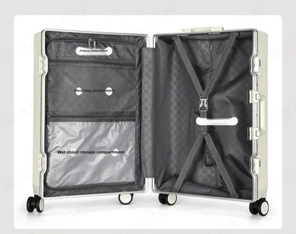 Valise Cabine Ouverture Frontale Roulante Grande Capacité USB Porte Gobelets