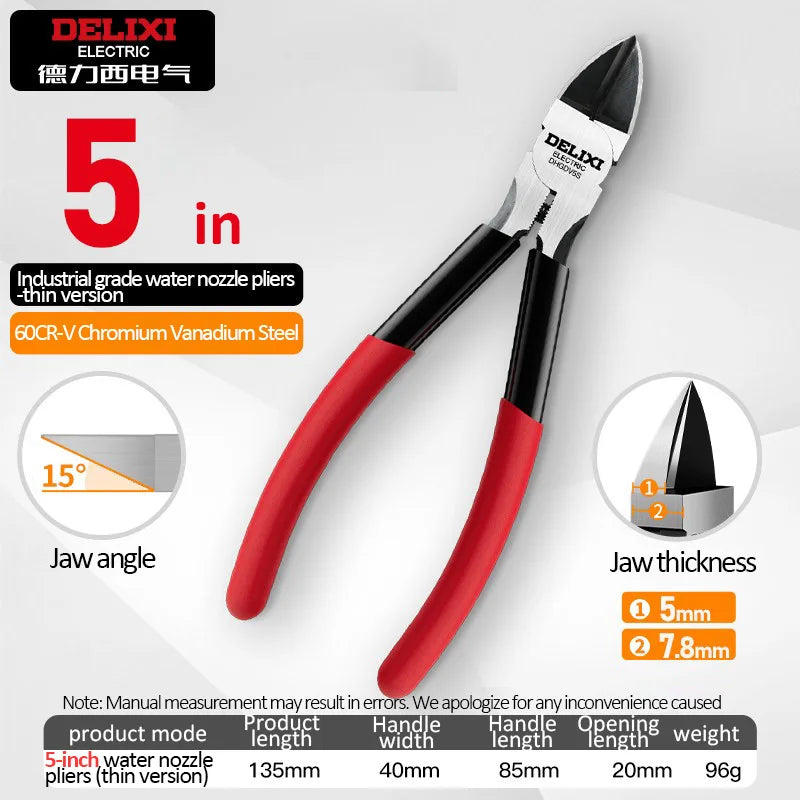 Delixi Pince Coupante Diagonale Pro Coupe Nette Métal Câble Plastique Bois - Manuzen