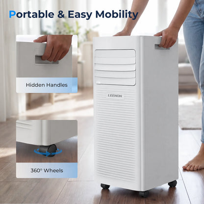 Climatiseur Mobile 14000 BTU Refroidissement Déshumidification Pièces 100 m3