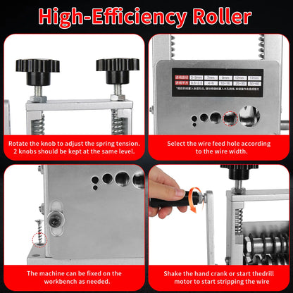 Machine À Dénuder Les Fils Manuelle Cuivre Rapide Double Entraînement 6 Canaux