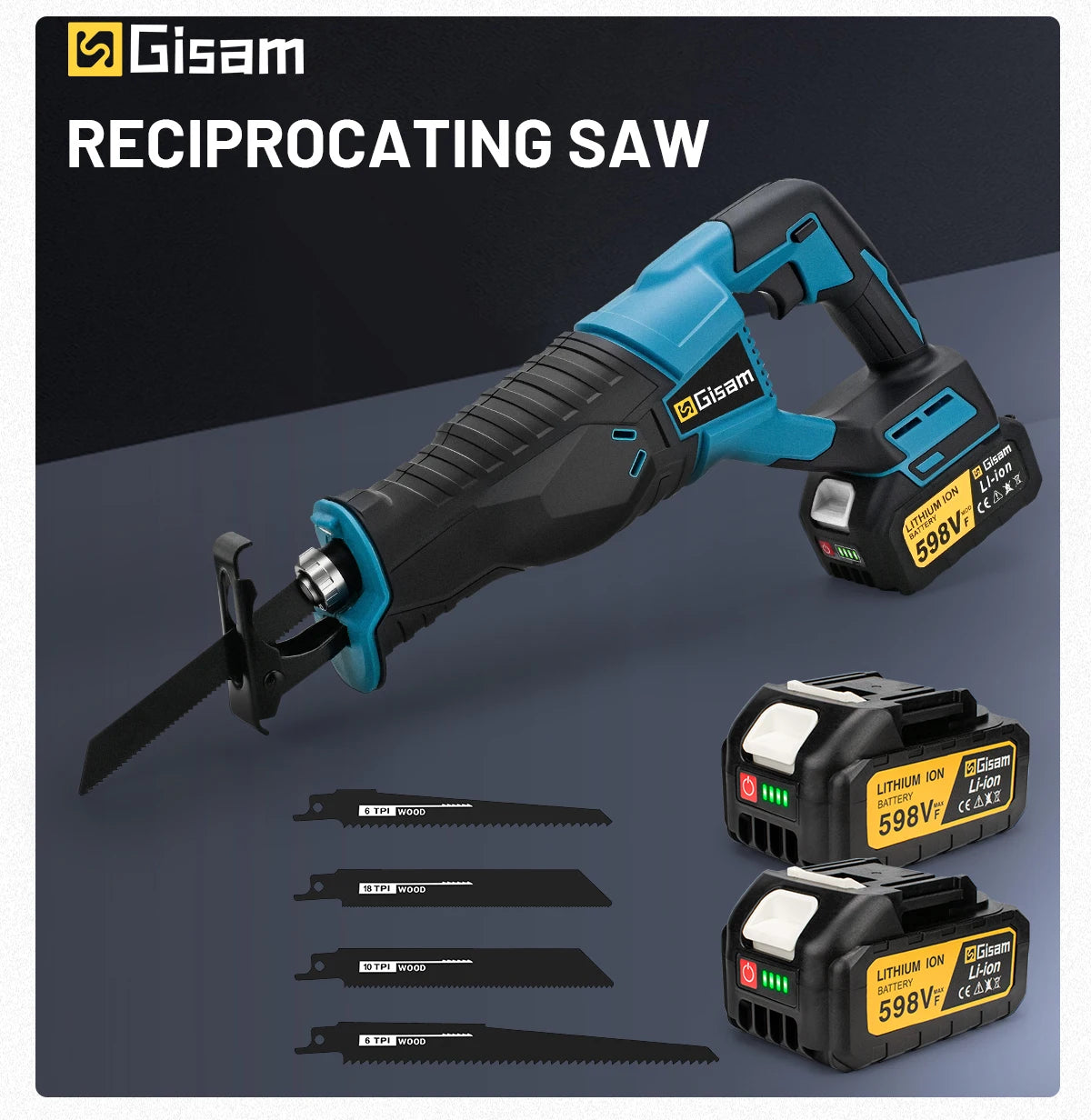 Gisam Scie Sabre 3000W 10000SPM Sans Fil - Coupe Rapide Compatible 18V Makita 10000 spm 18v makita 3000w _Hi_chtgptapp_optimised_this_description-generator _Hi_chtgptapp_optimised_this_seo-meta-description _Hi_chtgptapp_optimised_this_seo-meta-title _Hi_chtgptapp_optimised_this_tags-generator _Hi_chtgptapp_optimised_this_title-generator batterie incluse bois compatible makita coupe bois coupe rapide gisam outil électrique outillage professionnel sans fil scie alternative scie sabre