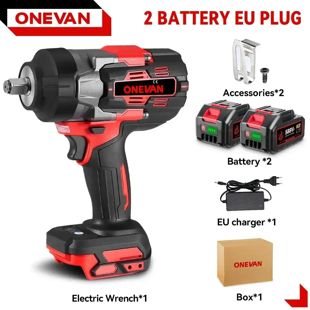 ONEVAN Clé À Chocs 1/2 Pouce 2800 Nm Brushless, Couple Fort, Makita 18V - Manuzen